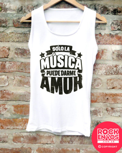 Musculosa deportiva Rock en Vos Los Gardelitos – Sólo la música puede darme amor art: MMD-0032